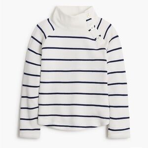 J crew Girls' wide button-collar pullover sweatshirt